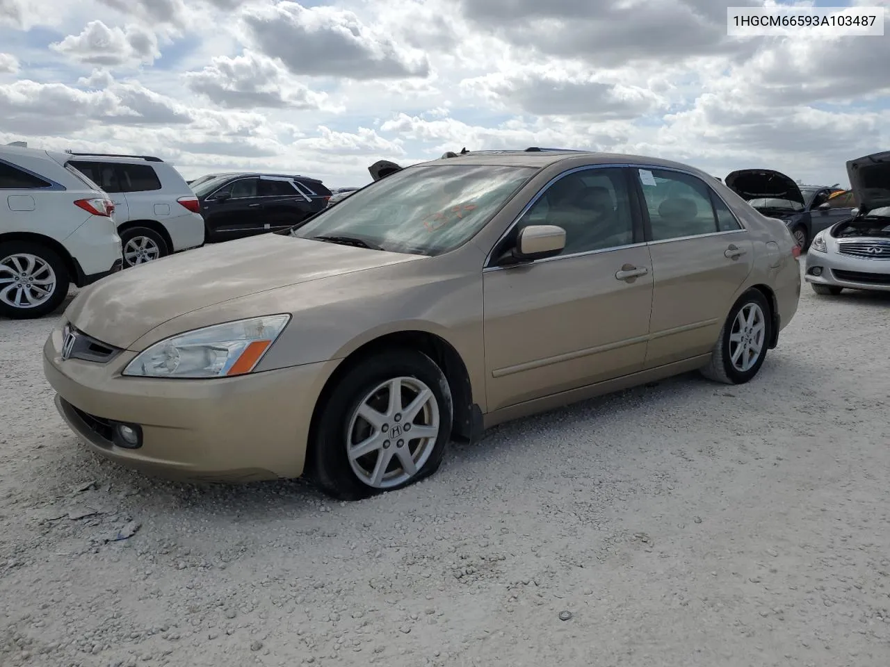 2003 Honda Accord Ex VIN: 1HGCM66593A103487 Lot: 77194534