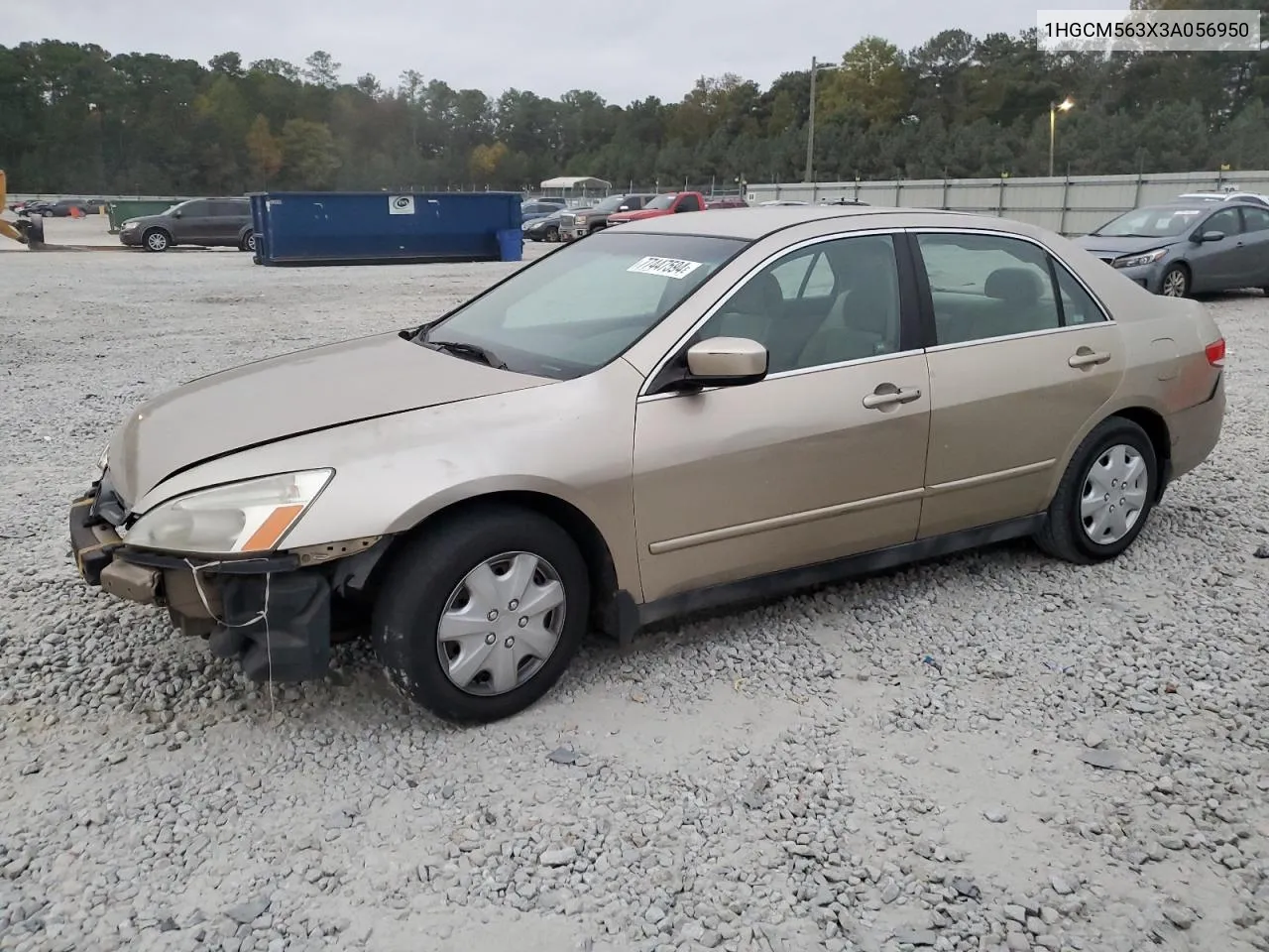 2003 Honda Accord Lx VIN: 1HGCM563X3A056950 Lot: 77447594