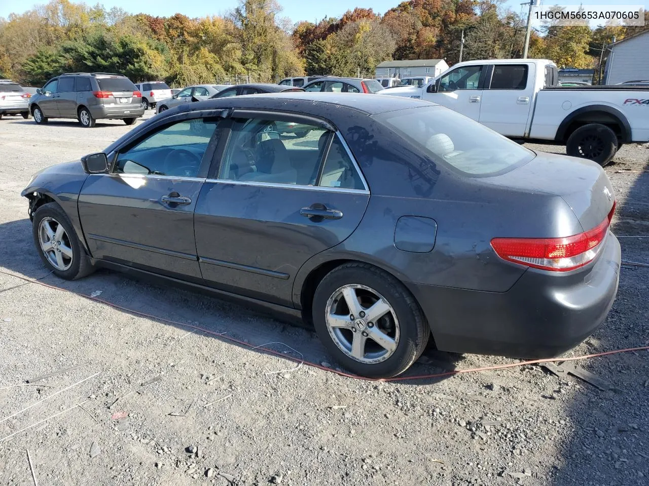 2003 Honda Accord Ex VIN: 1HGCM56653A070605 Lot: 77834344