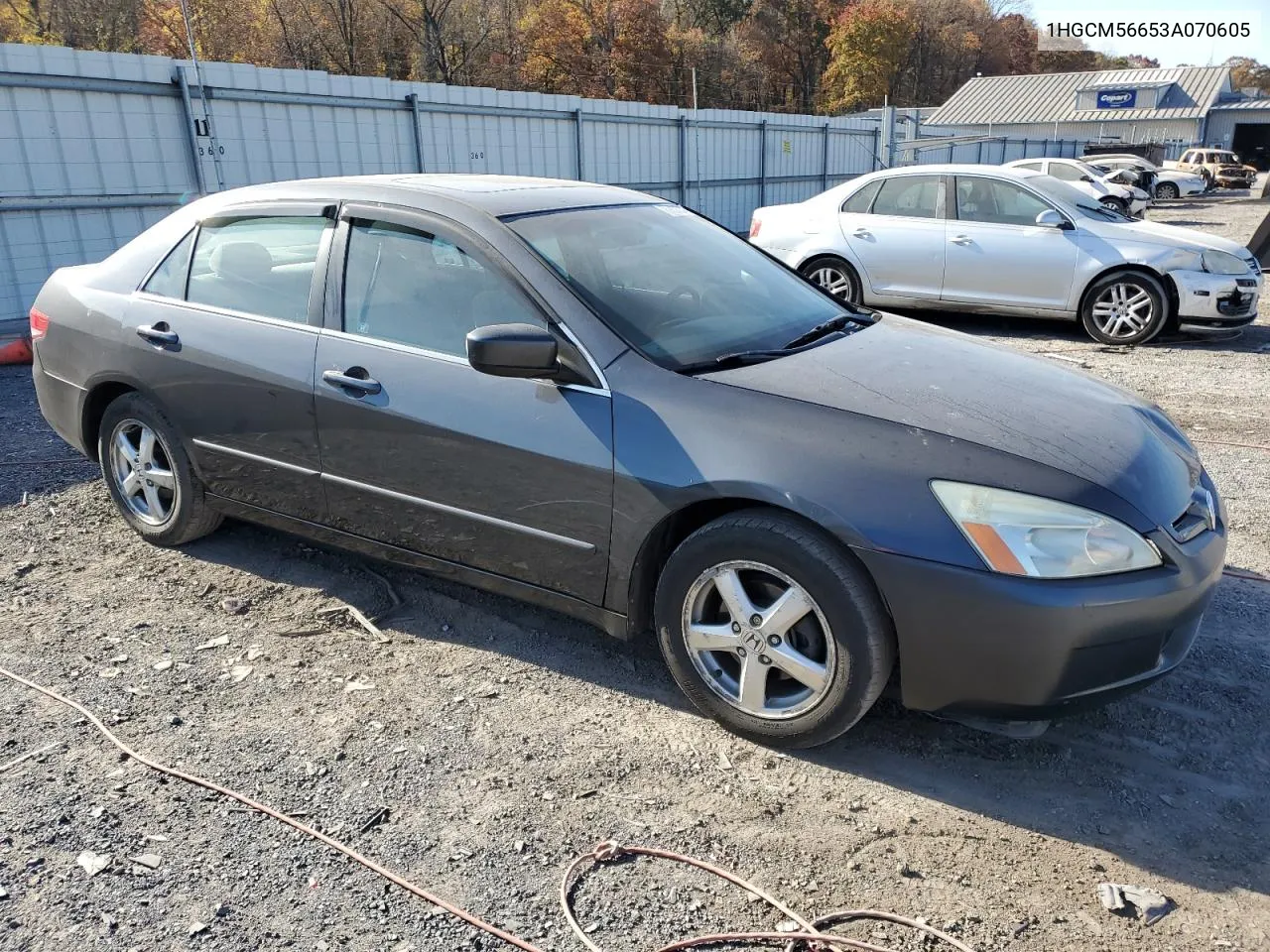 2003 Honda Accord Ex VIN: 1HGCM56653A070605 Lot: 77834344