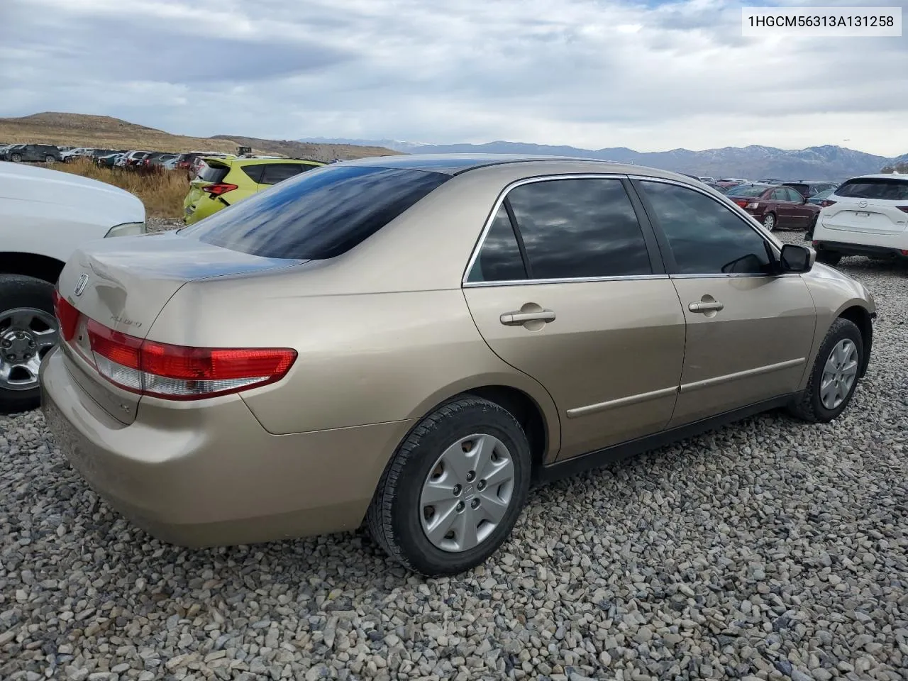 2003 Honda Accord Lx VIN: 1HGCM56313A131258 Lot: 78453414