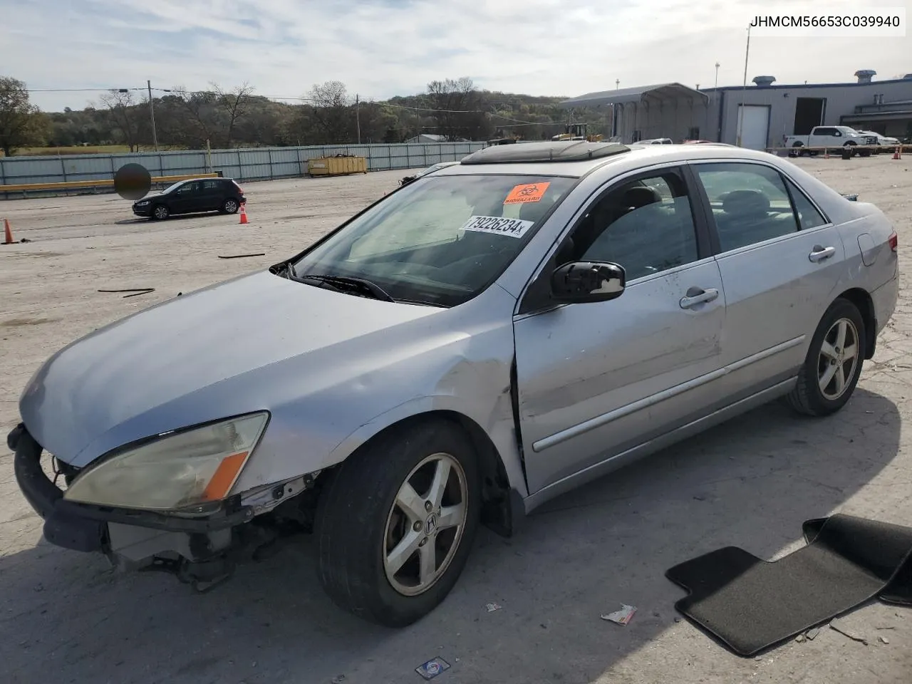 2003 Honda Accord Ex VIN: JHMCM56653C039940 Lot: 79226234