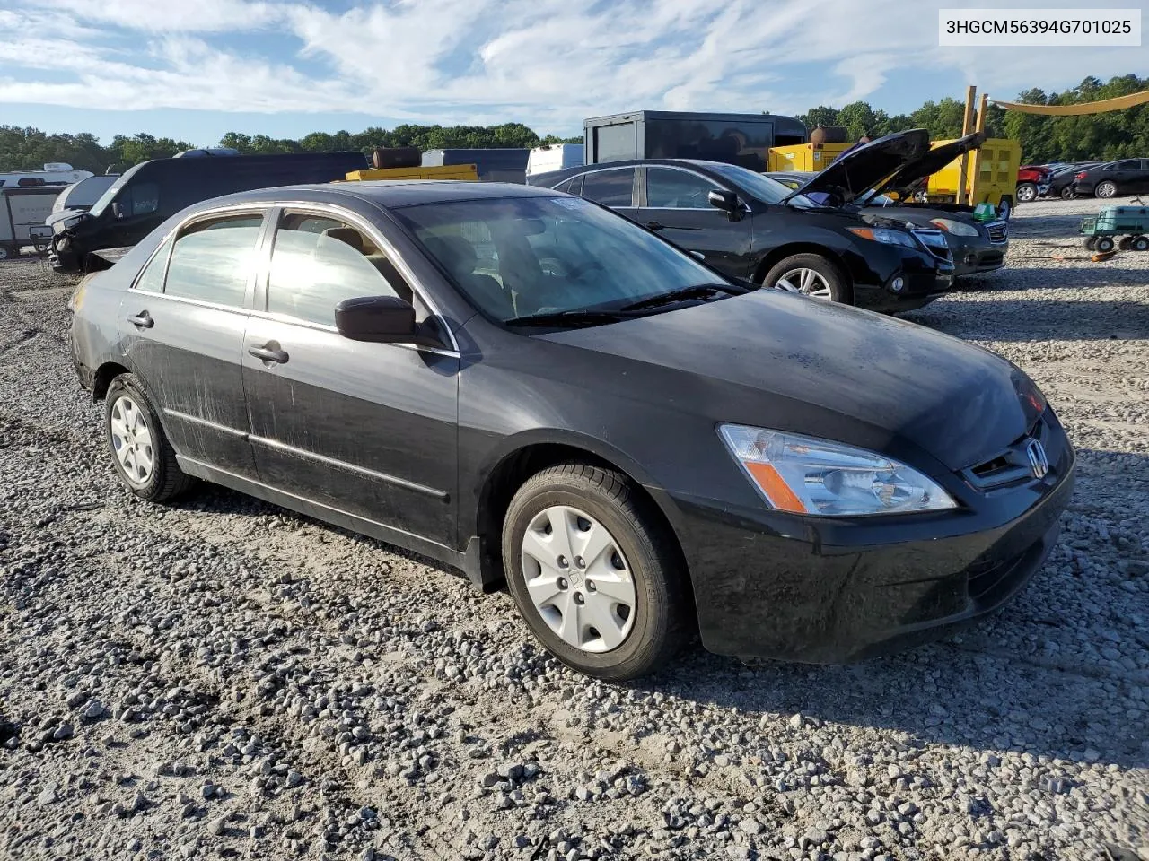 2004 Honda Accord Lx VIN: 3HGCM56394G701025 Lot: 62713874