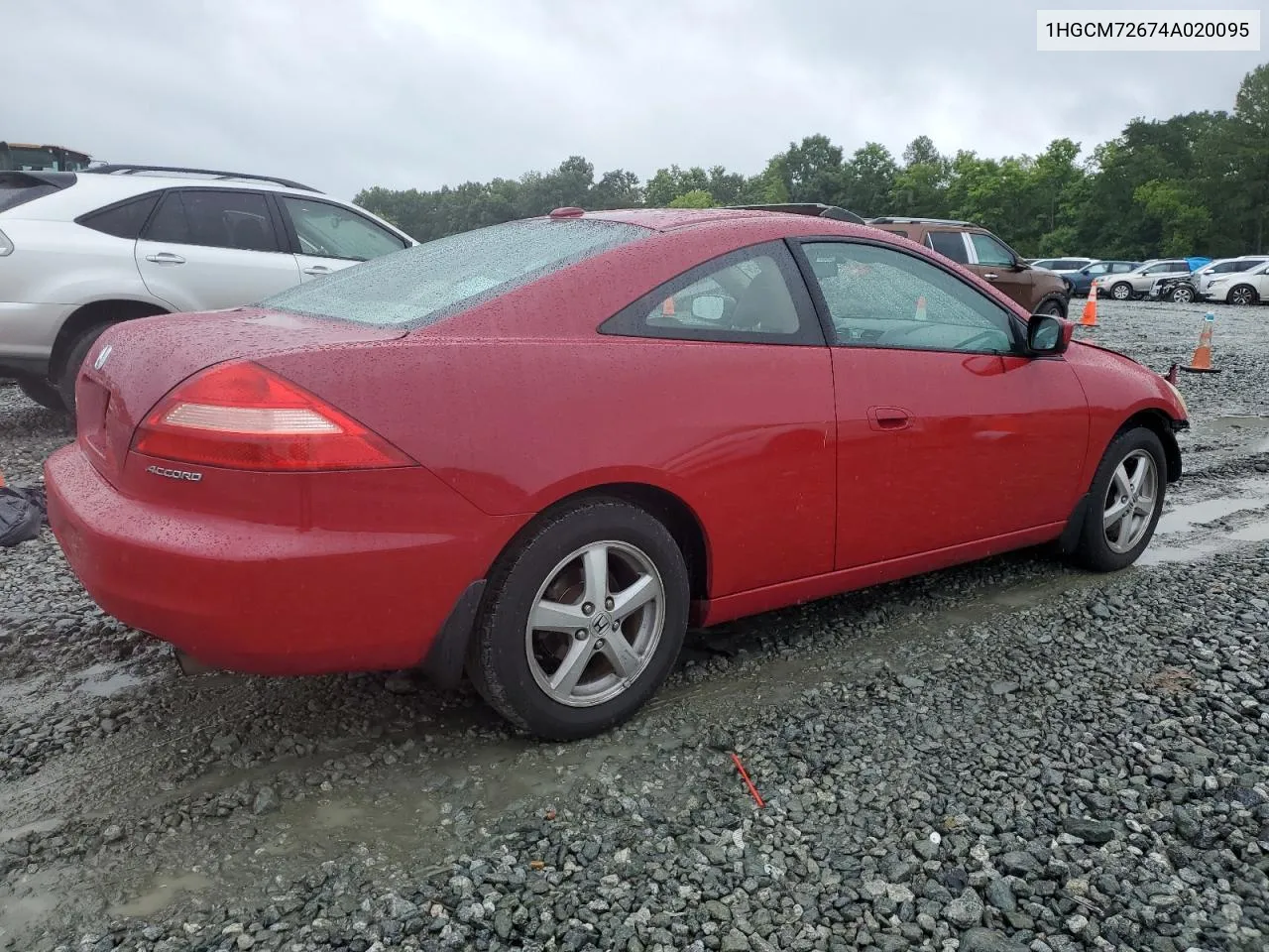 2004 Honda Accord Ex VIN: 1HGCM72674A020095 Lot: 62877104