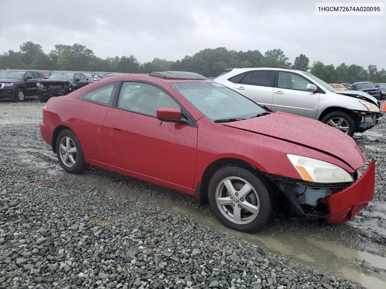 2004 Honda Accord Ex VIN: 1HGCM72674A020095 Lot: 62877104