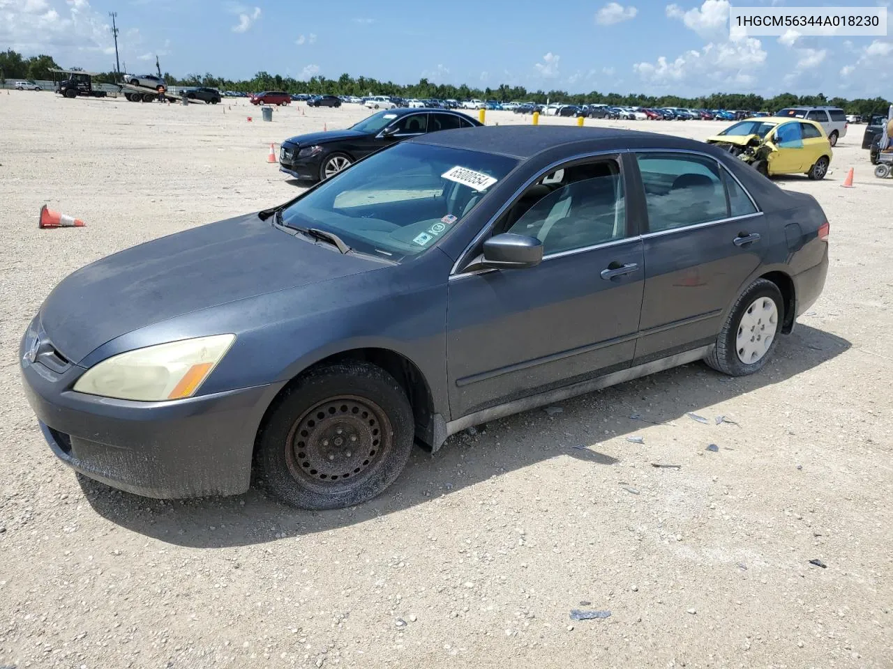 2004 Honda Accord Lx VIN: 1HGCM56344A018230 Lot: 65000554