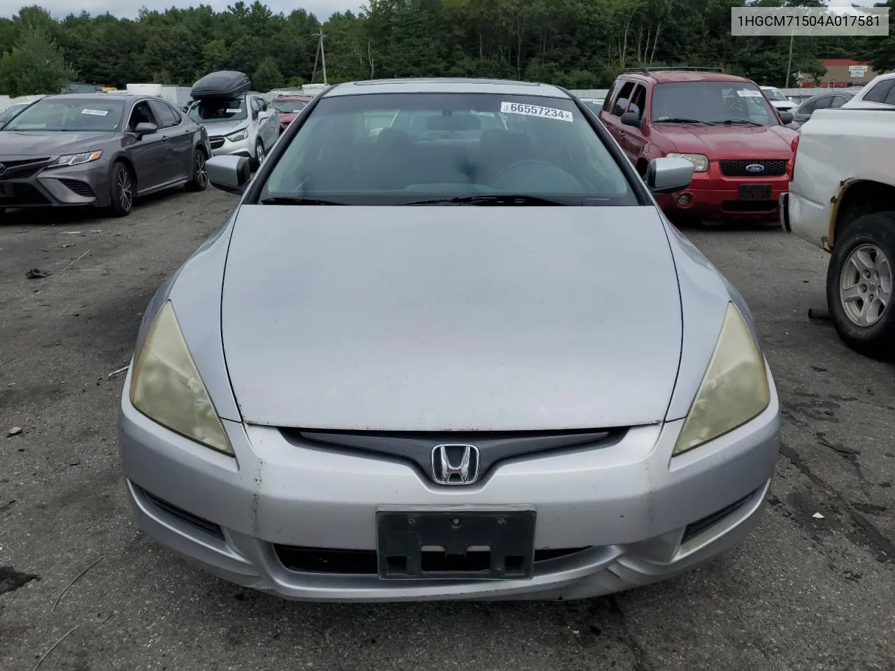 2004 Honda Accord Ex VIN: 1HGCM71504A017581 Lot: 66557234