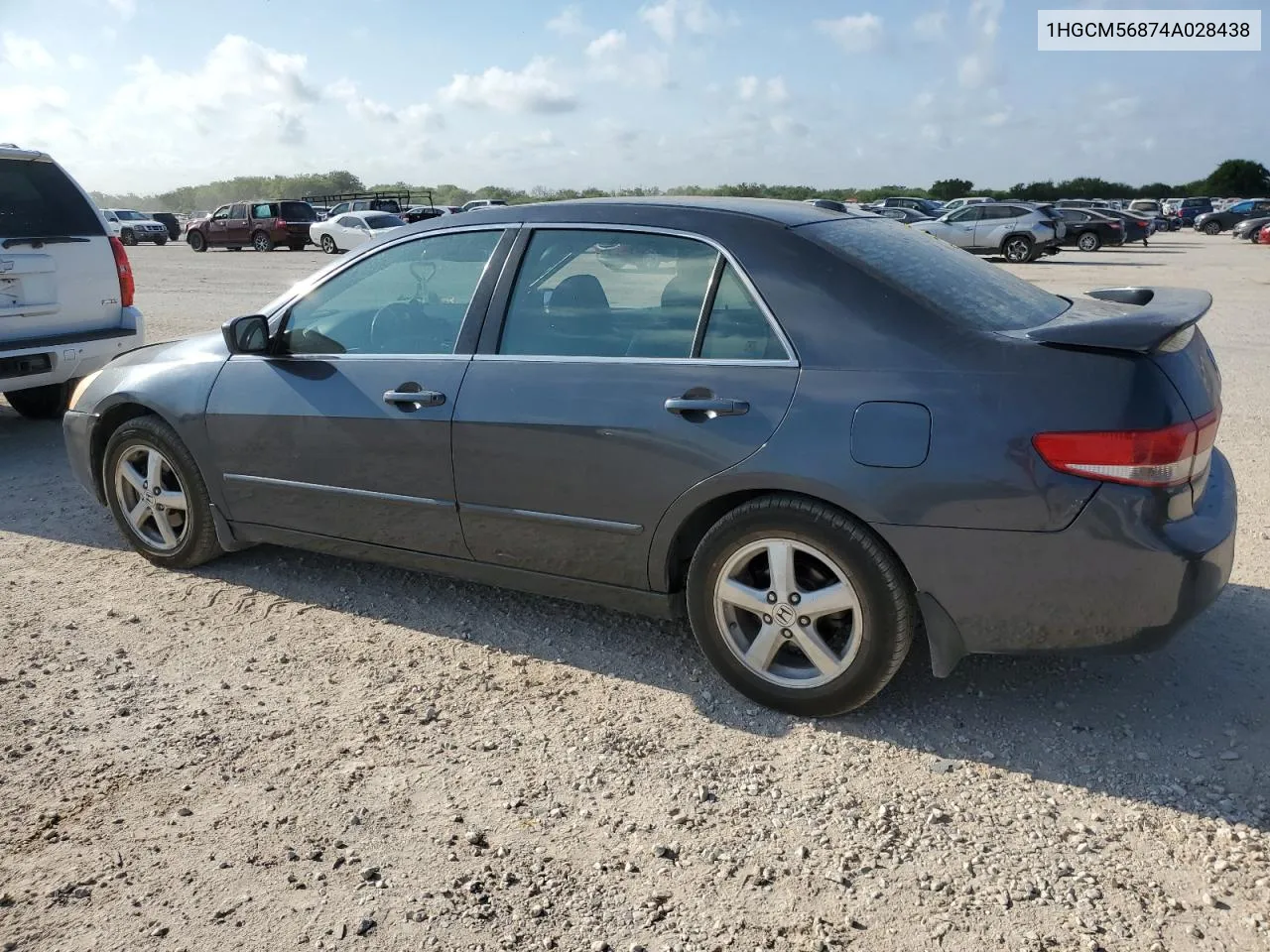 2004 Honda Accord Ex VIN: 1HGCM56874A028438 Lot: 66838784