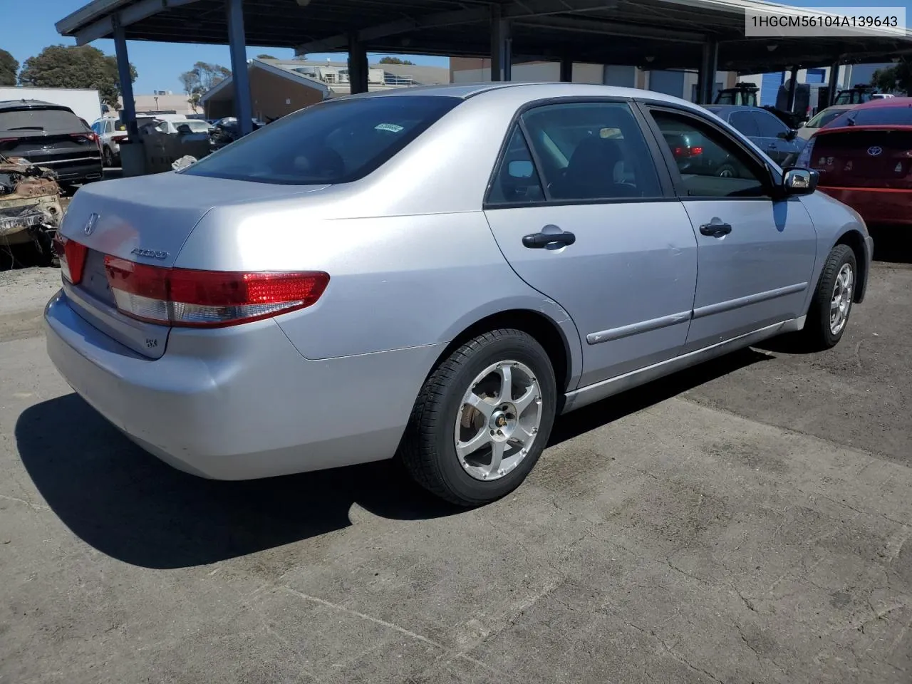 2004 Honda Accord Dx VIN: 1HGCM56104A139643 Lot: 67960814