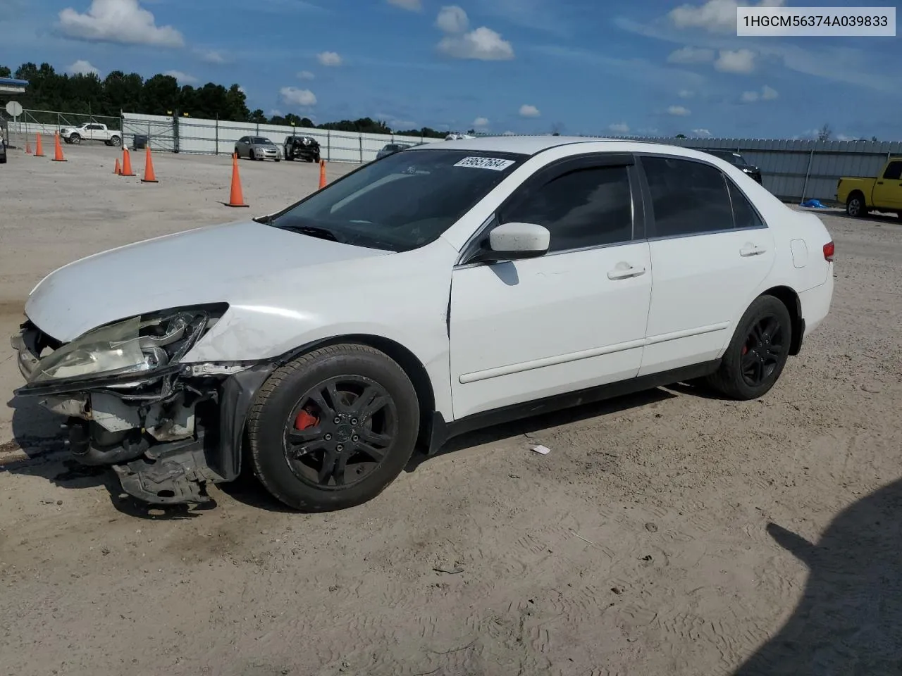 2004 Honda Accord Lx VIN: 1HGCM56374A039833 Lot: 69657684