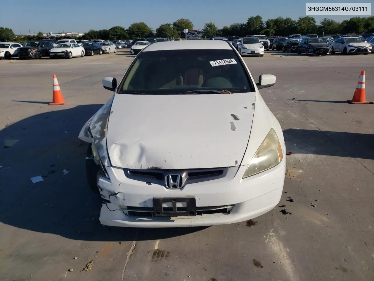 2004 Honda Accord Lx VIN: 3HGCM56314G703111 Lot: 71413694