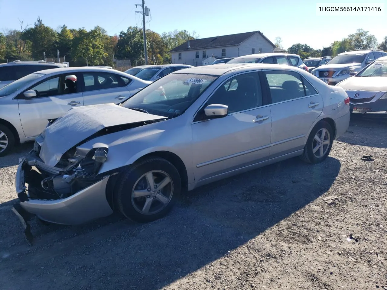 2004 Honda Accord Ex VIN: 1HGCM56614A171416 Lot: 74325094