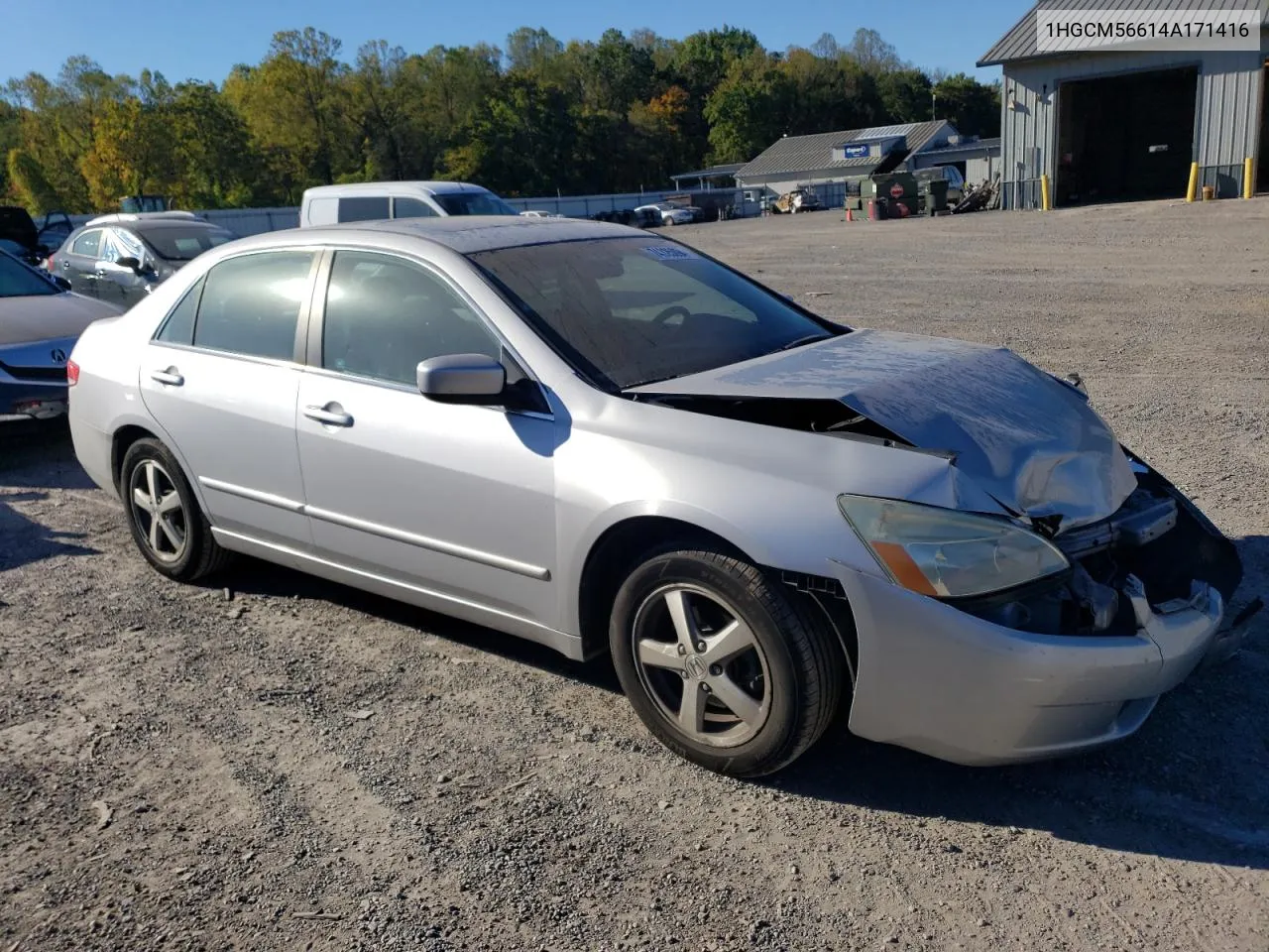 2004 Honda Accord Ex VIN: 1HGCM56614A171416 Lot: 74325094