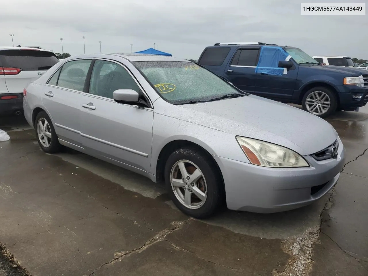 2004 Honda Accord Ex VIN: 1HGCM56774A143449 Lot: 74786444