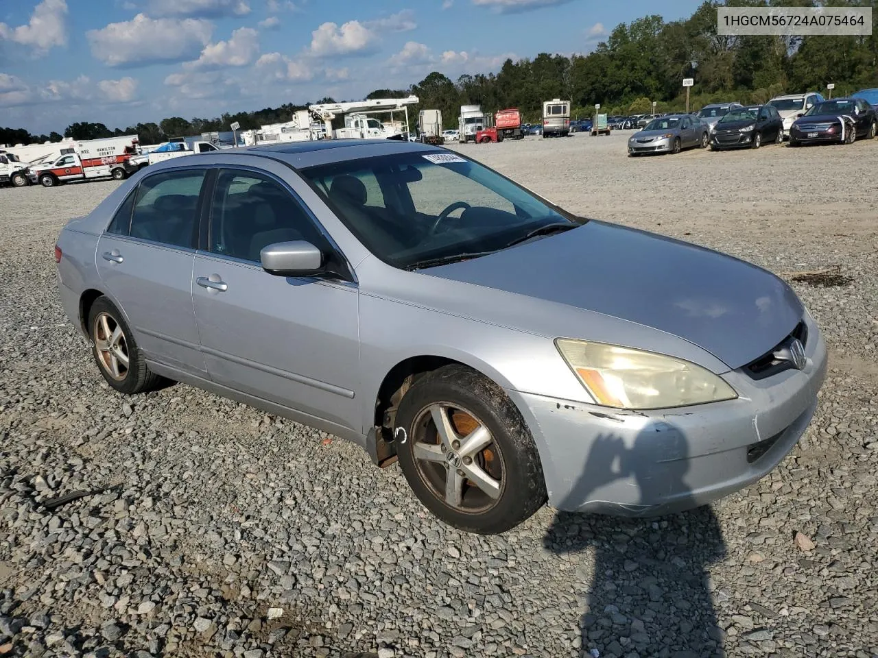 2004 Honda Accord Ex VIN: 1HGCM56724A075464 Lot: 74830544