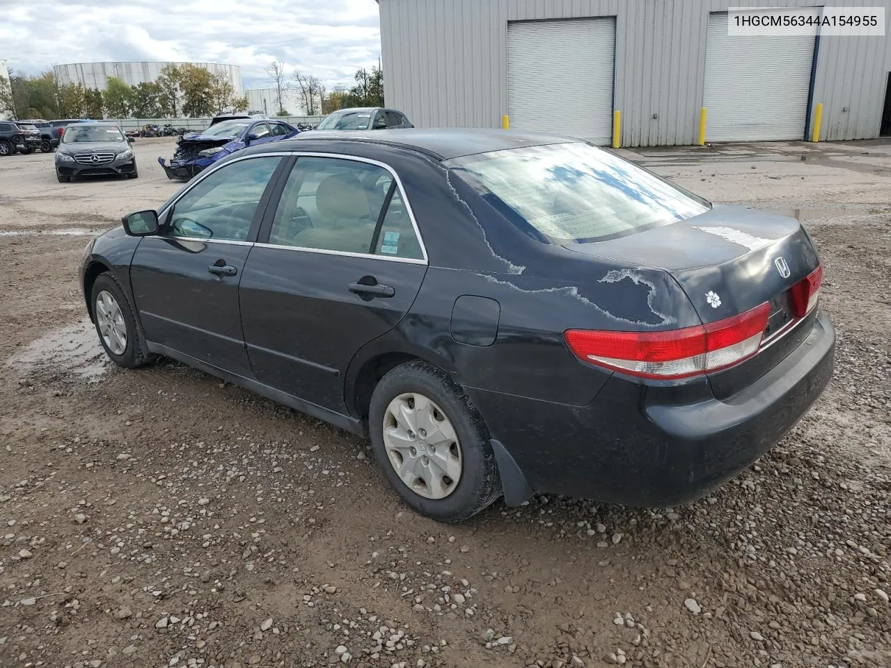 2004 Honda Accord Lx VIN: 1HGCM56344A154955 Lot: 74908354