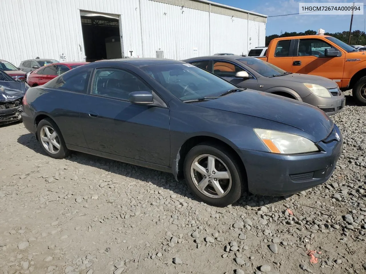 2004 Honda Accord Ex VIN: 1HGCM72674A000994 Lot: 75245884