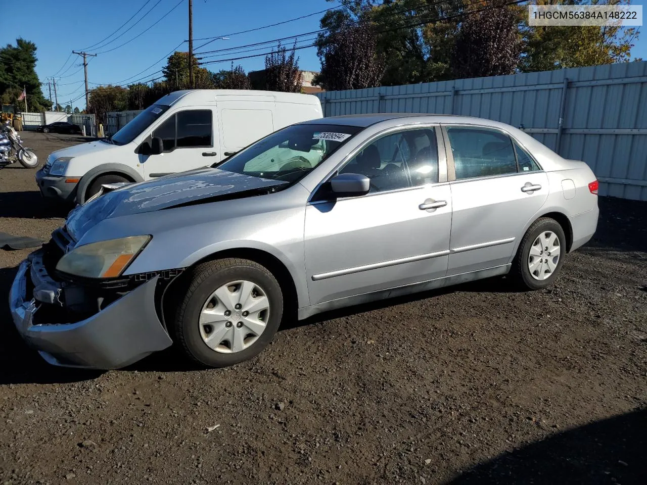 2004 Honda Accord Lx VIN: 1HGCM56384A148222 Lot: 75309594