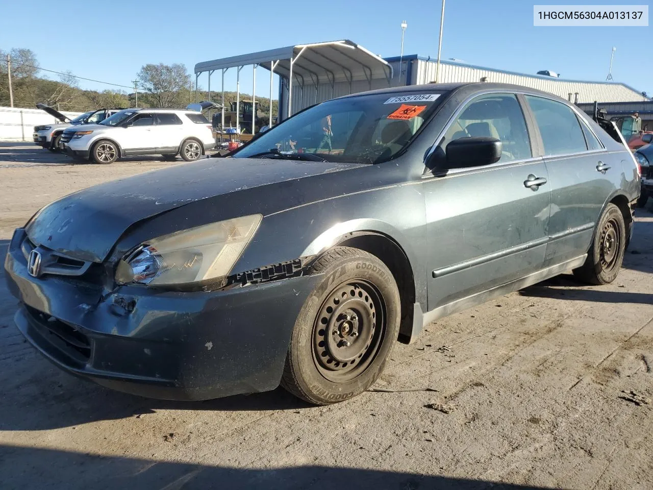 2004 Honda Accord Lx VIN: 1HGCM56304A013137 Lot: 75557054