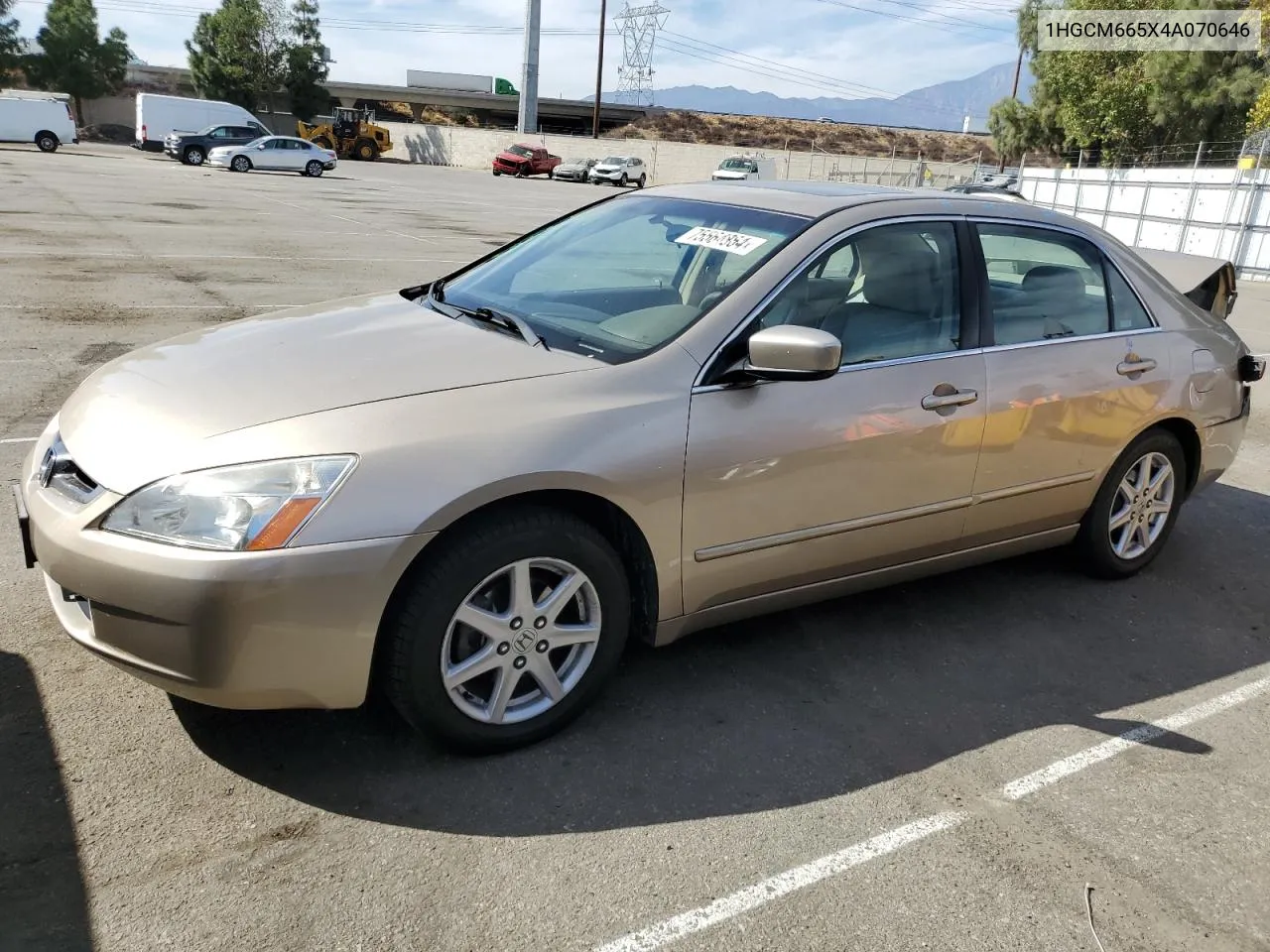 2004 Honda Accord Ex VIN: 1HGCM665X4A070646 Lot: 75564864