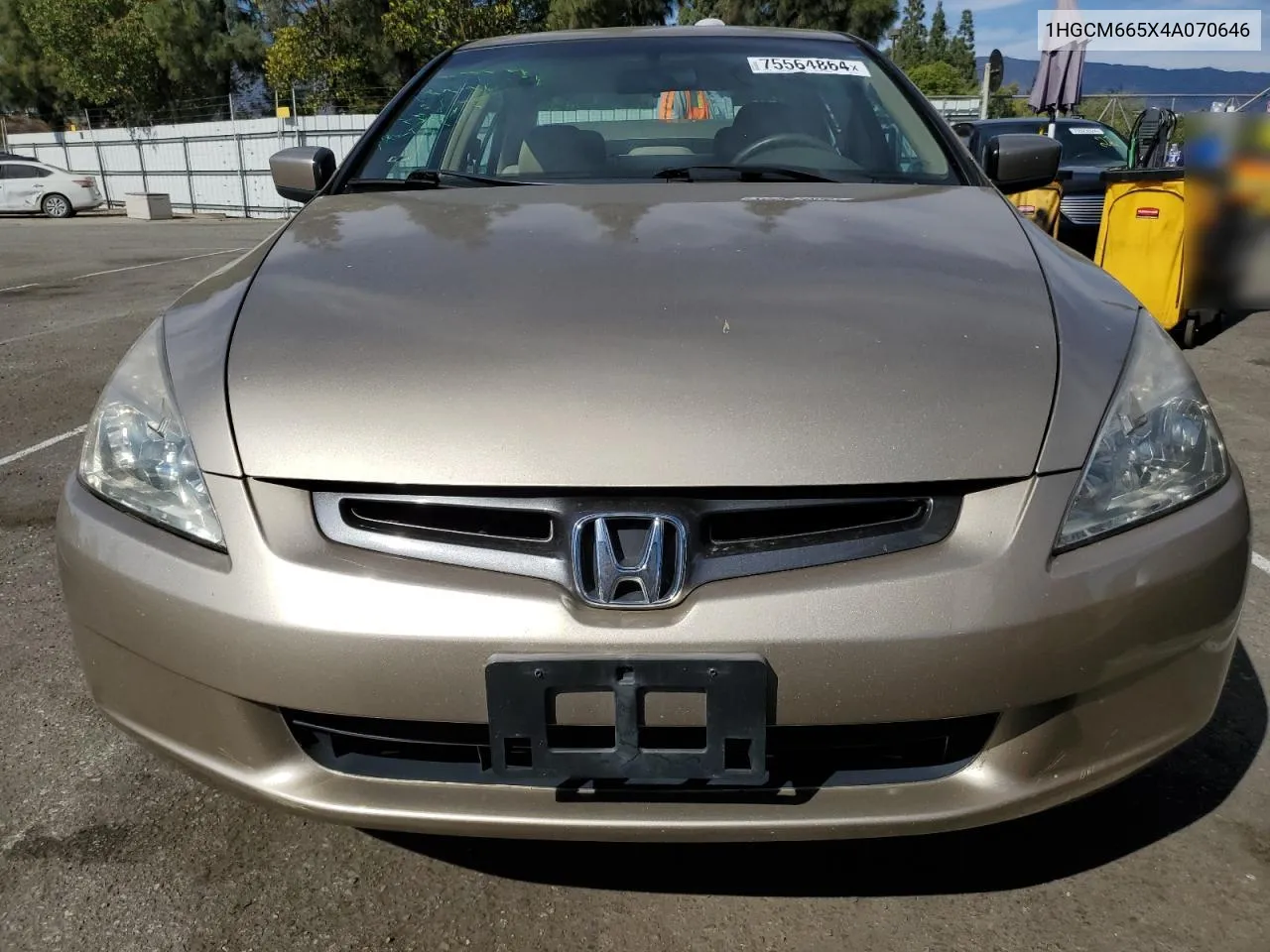 2004 Honda Accord Ex VIN: 1HGCM665X4A070646 Lot: 75564864