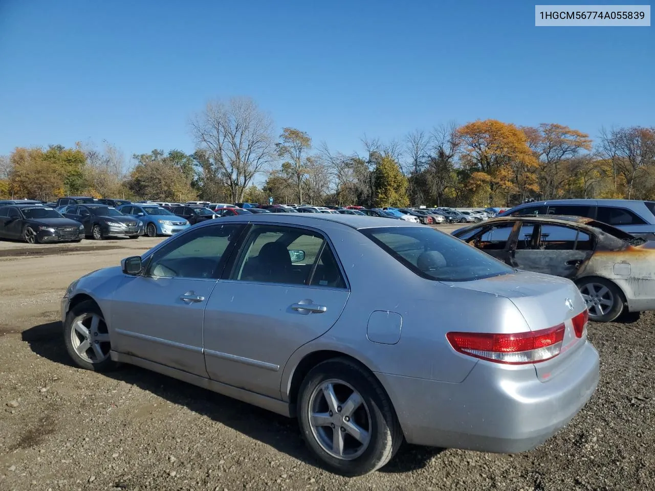 2004 Honda Accord Ex VIN: 1HGCM56774A055839 Lot: 77373234