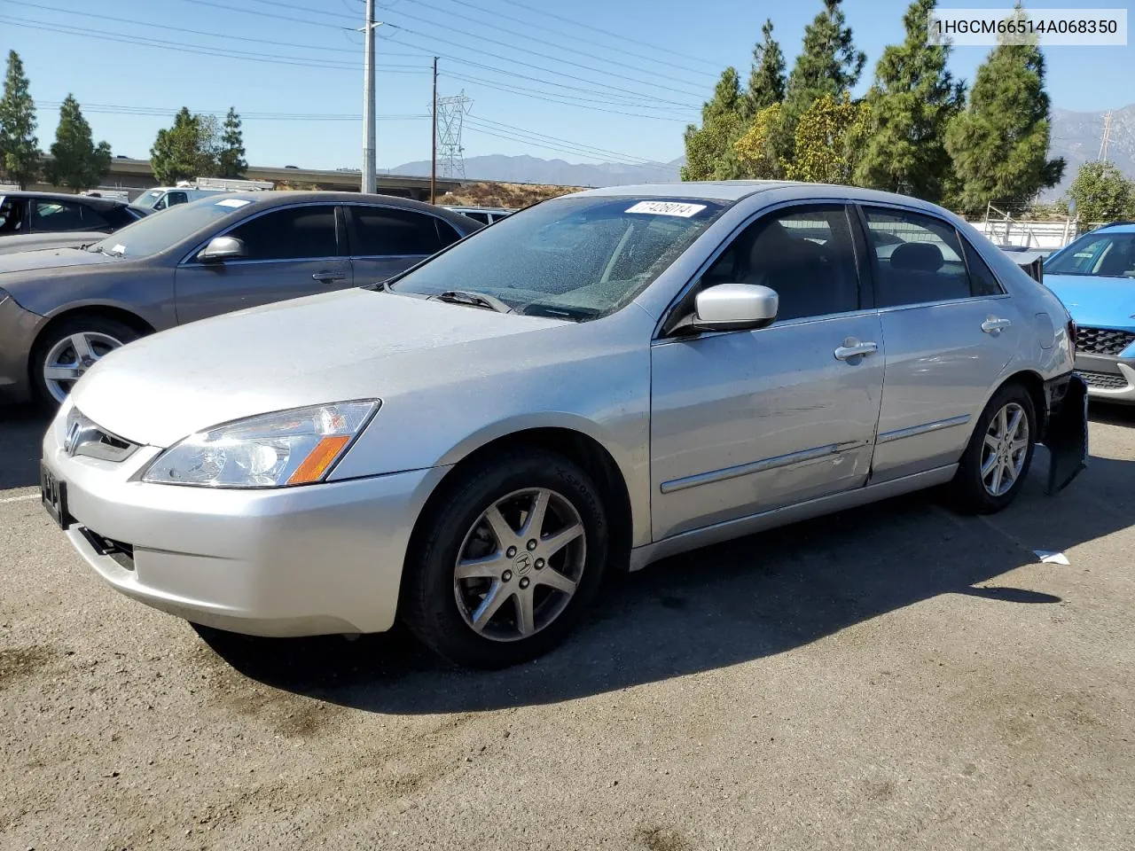 2004 Honda Accord Ex VIN: 1HGCM66514A068350 Lot: 77426014