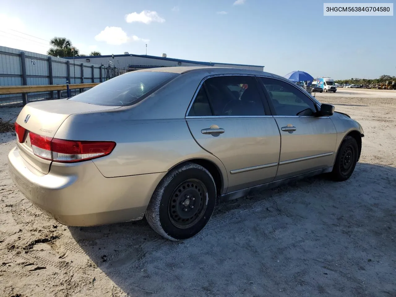 2004 Honda Accord Lx VIN: 3HGCM56384G704580 Lot: 77749124