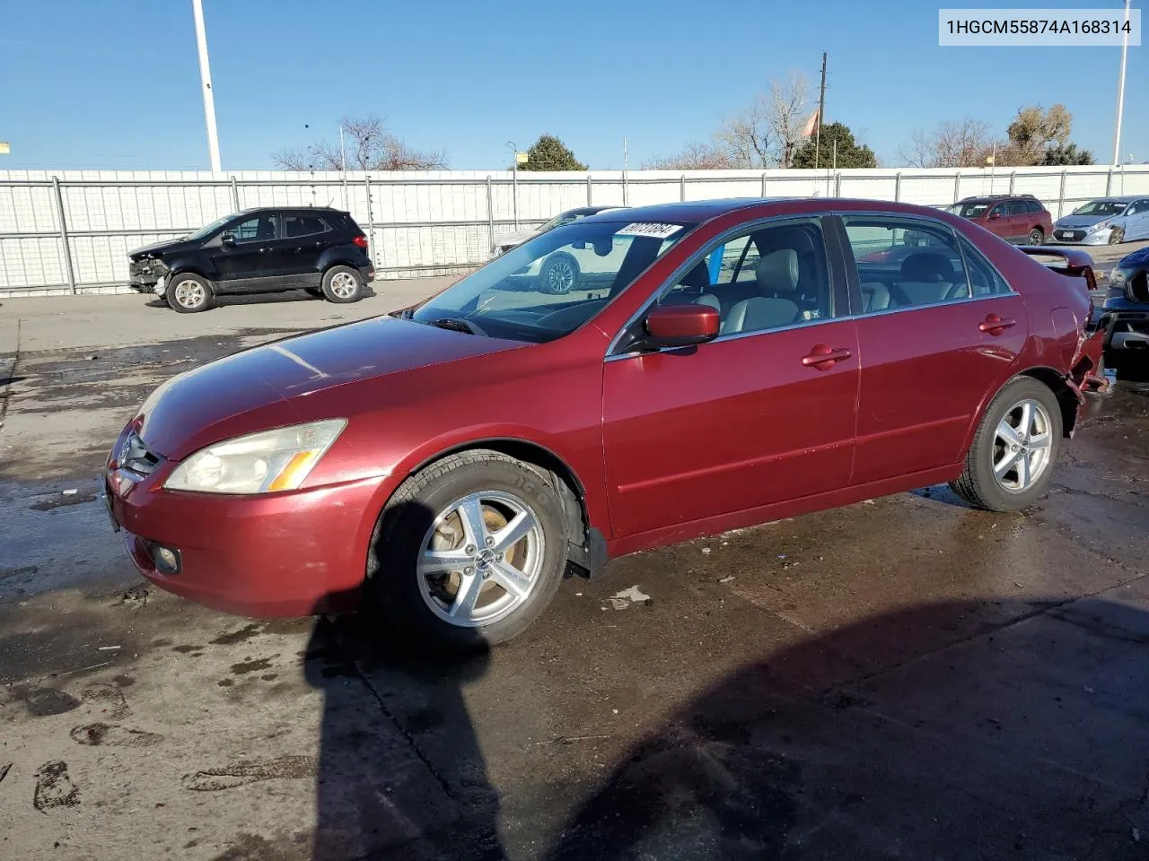 2004 Honda Accord Ex VIN: 1HGCM55874A168314 Lot: 80731864