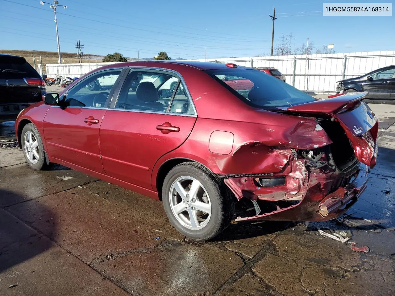 2004 Honda Accord Ex VIN: 1HGCM55874A168314 Lot: 80731864