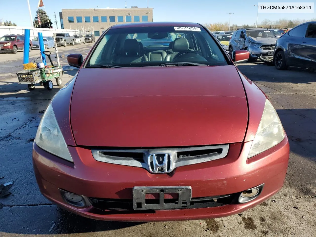 2004 Honda Accord Ex VIN: 1HGCM55874A168314 Lot: 80731864