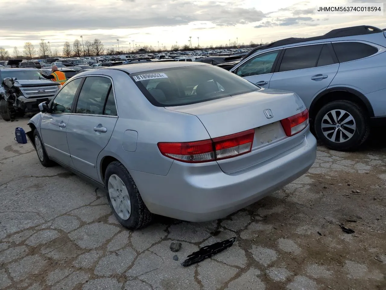 2004 Honda Accord Lx VIN: JHMCM56374C018594 Lot: 81890653