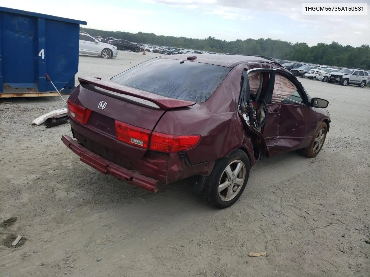 1HGCM56735A150531 2005 Honda Accord Ex