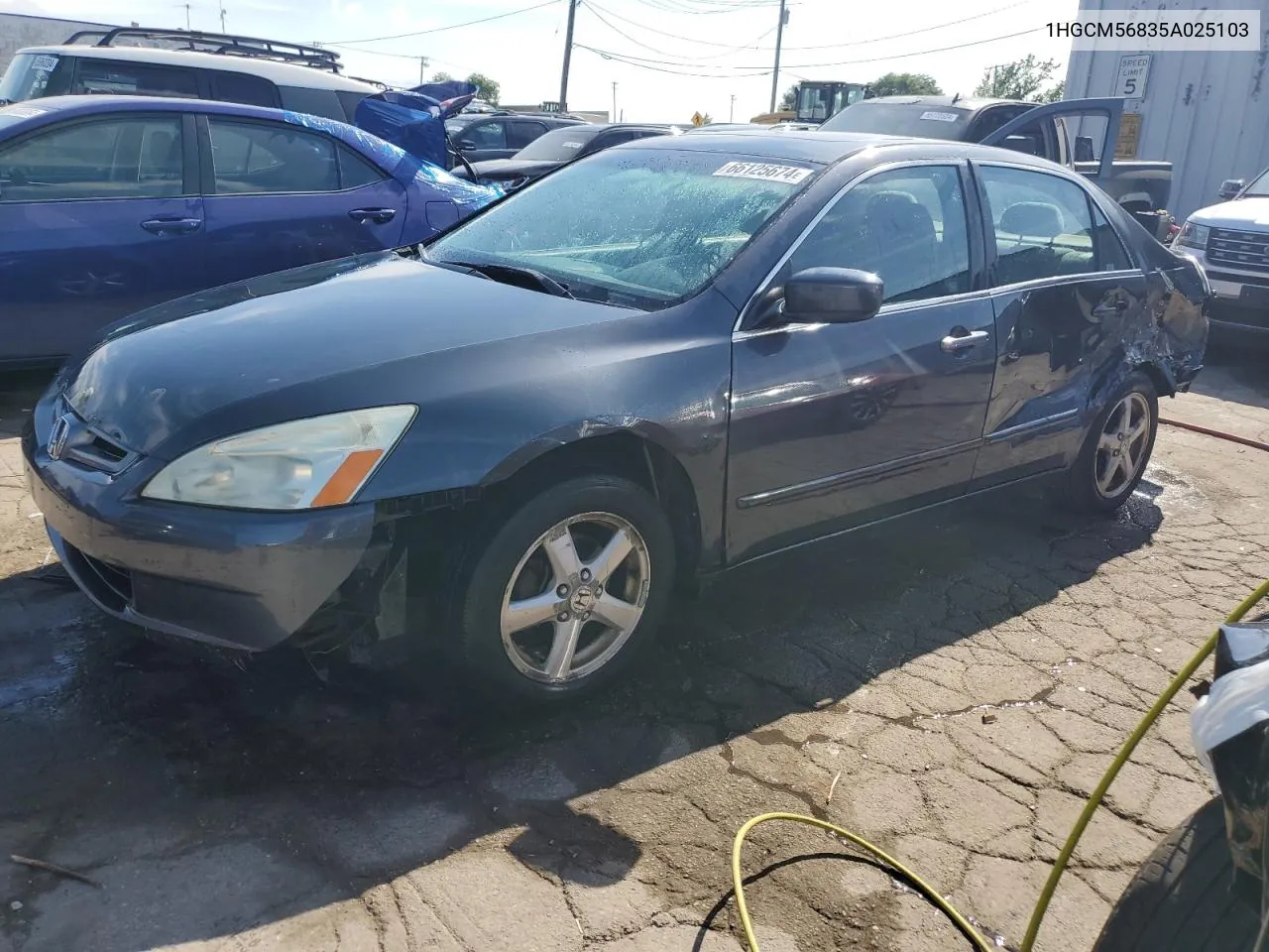 2005 Honda Accord Ex VIN: 1HGCM56835A025103 Lot: 66125674