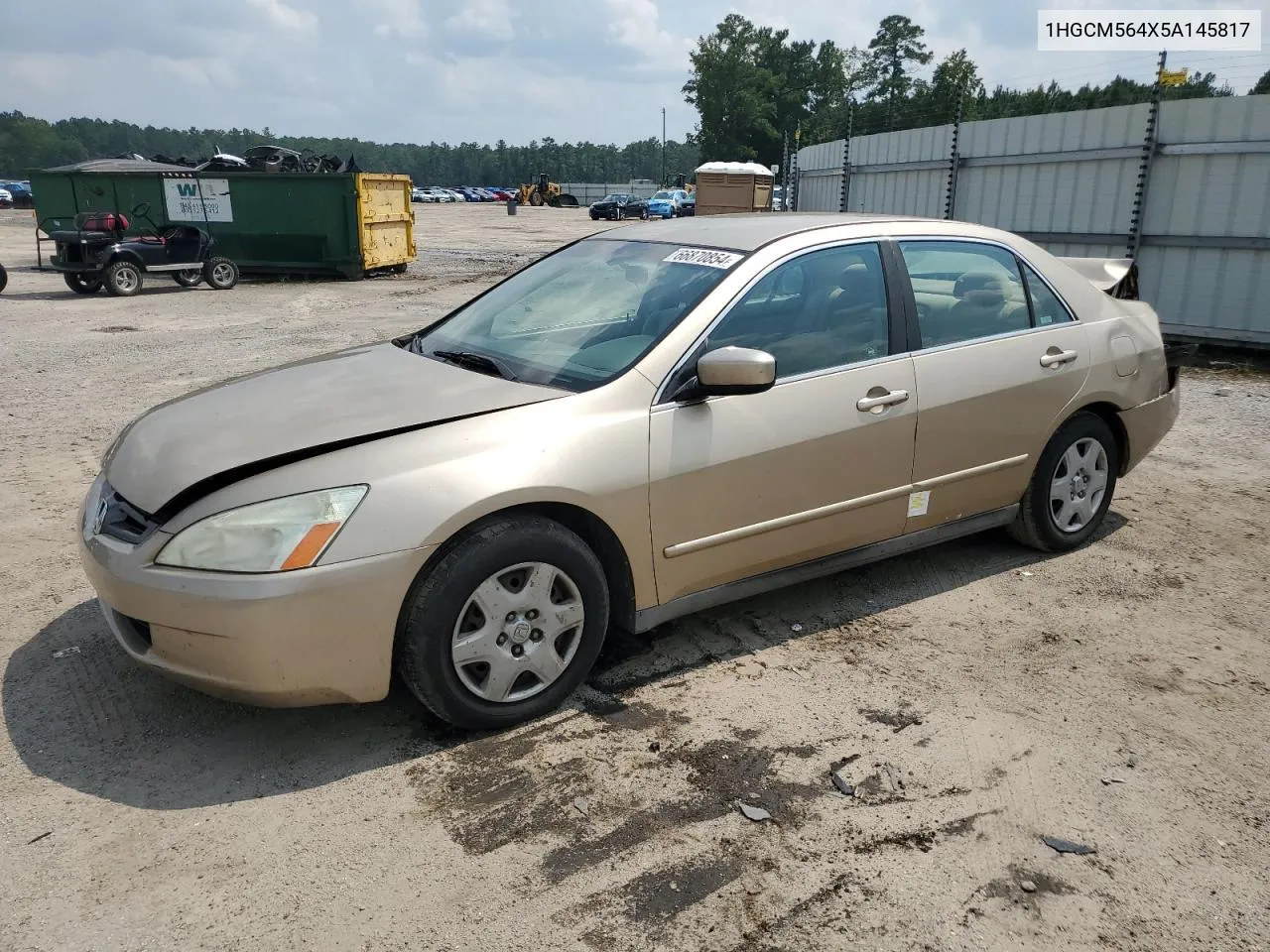 2005 Honda Accord Lx VIN: 1HGCM564X5A145817 Lot: 66870854