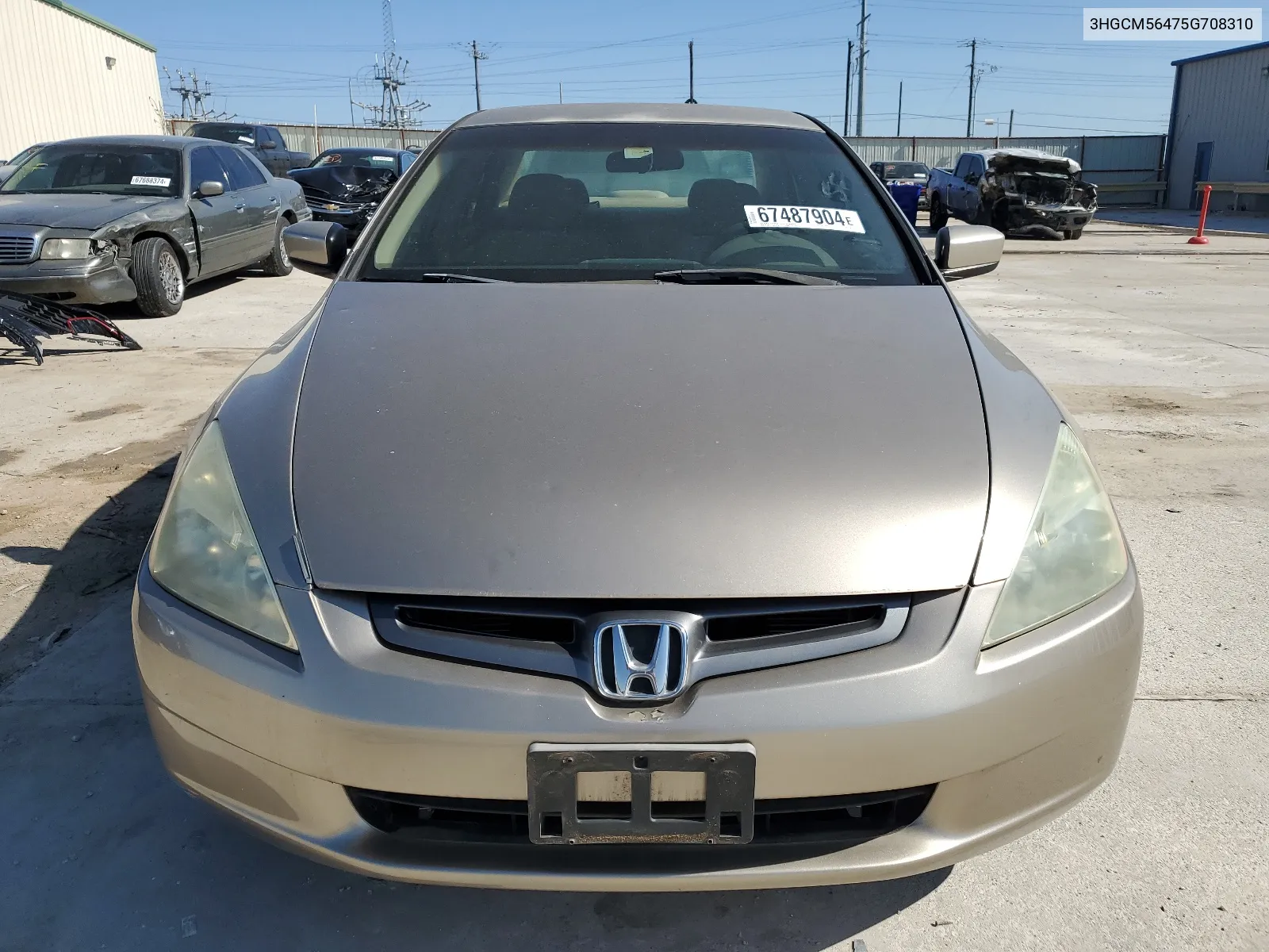 2005 Honda Accord Lx VIN: 3HGCM56475G708310 Lot: 67487904