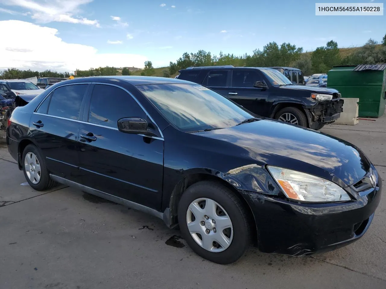 1HGCM56455A150228 2005 Honda Accord Lx