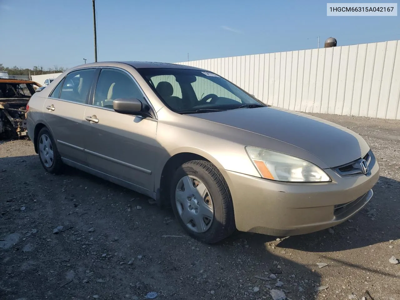 1HGCM66315A042167 2005 Honda Accord Lx