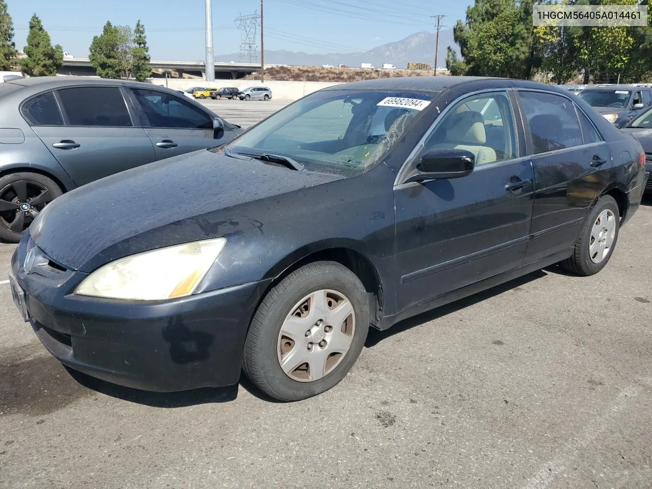 1HGCM56405A014461 2005 Honda Accord Lx