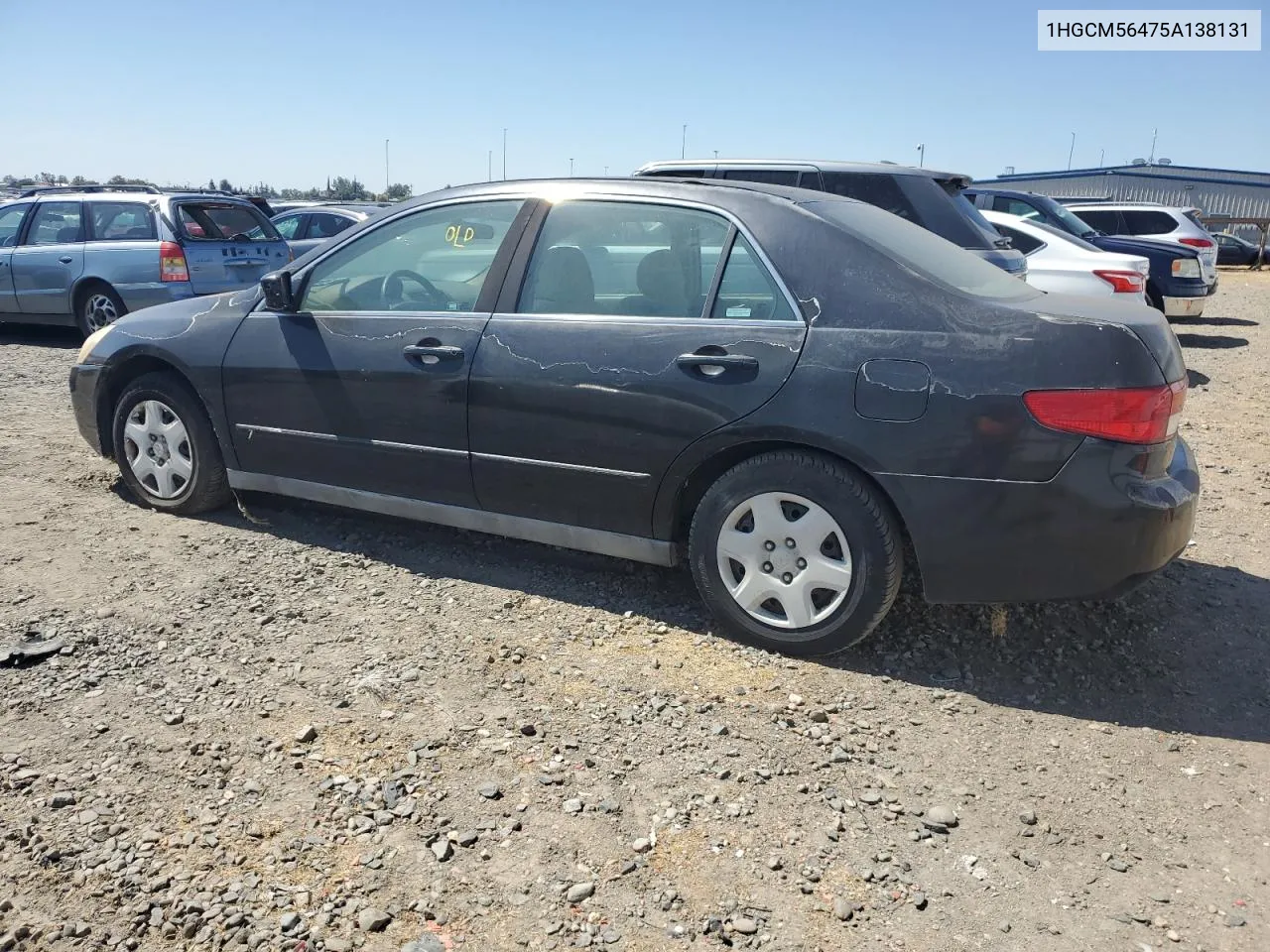 2005 Honda Accord Lx VIN: 1HGCM56475A138131 Lot: 70040814