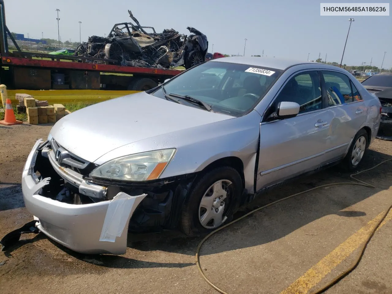 2005 Honda Accord Lx VIN: 1HGCM56485A186236 Lot: 71356834