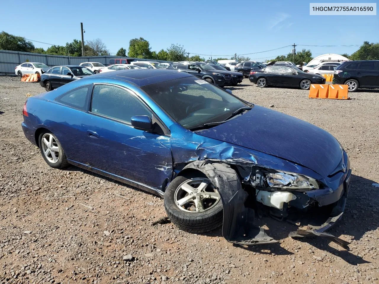 2005 Honda Accord Ex VIN: 1HGCM72755A016590 Lot: 71703444