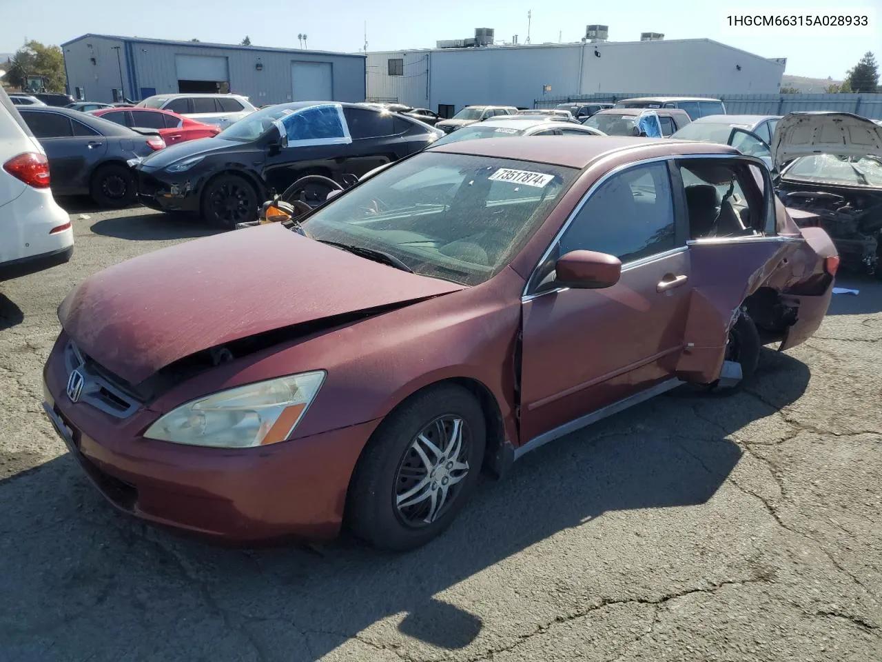 2005 Honda Accord Lx VIN: 1HGCM66315A028933 Lot: 73517874