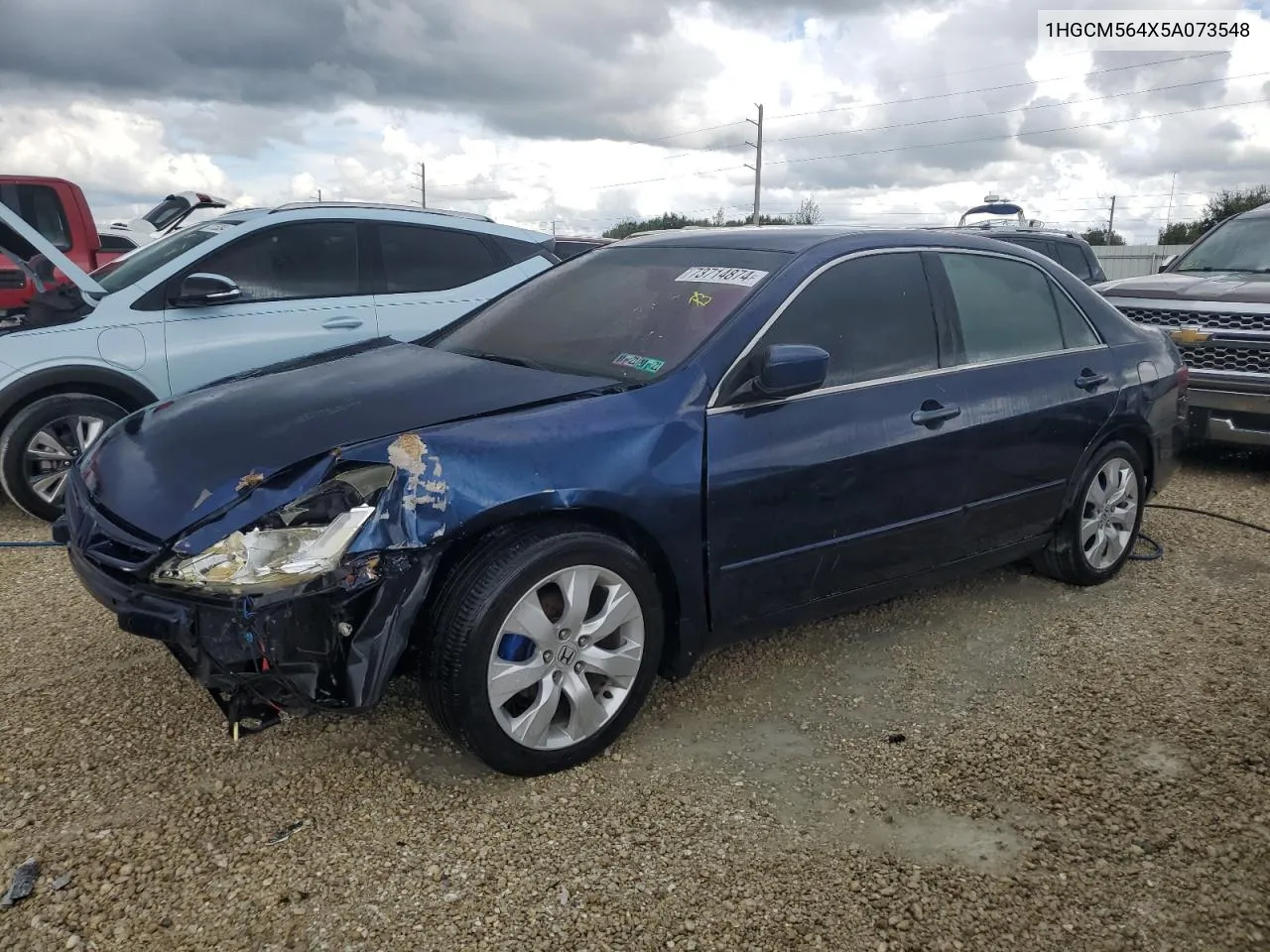 2005 Honda Accord Lx VIN: 1HGCM564X5A073548 Lot: 73714874