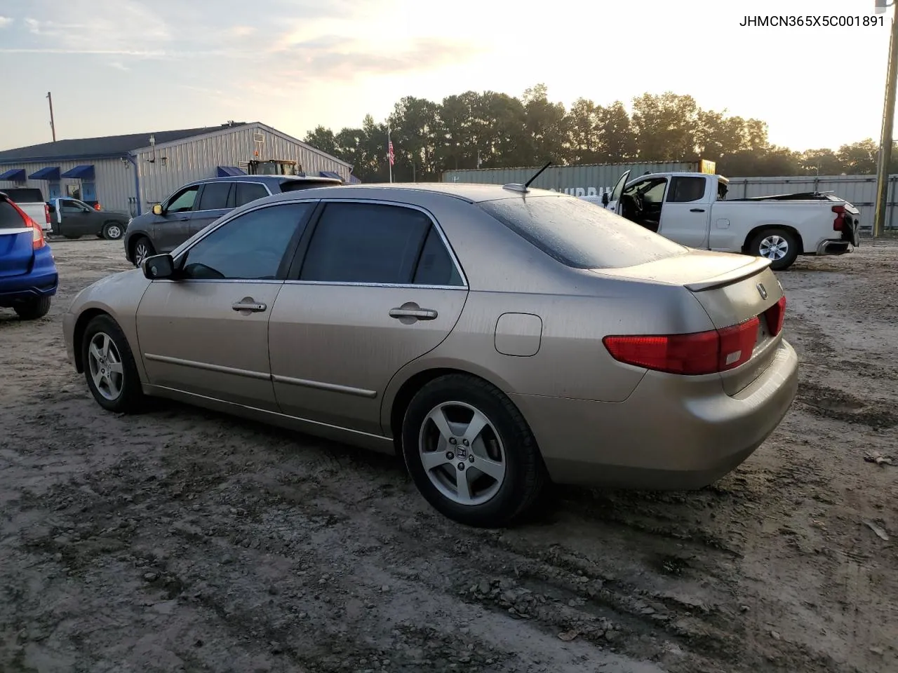 2005 Honda Accord Hybrid VIN: JHMCN365X5C001891 Lot: 73861264