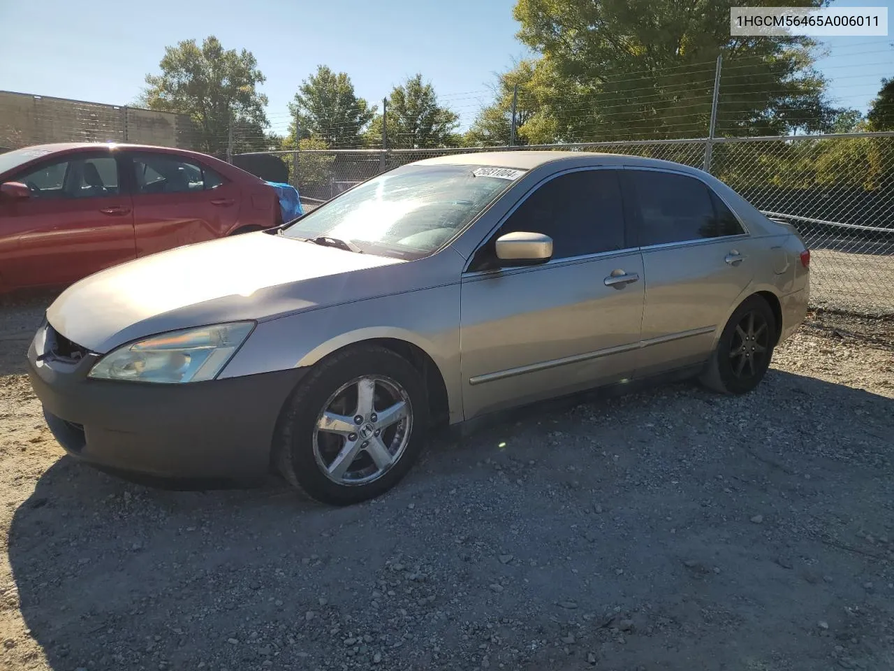 2005 Honda Accord Lx VIN: 1HGCM56465A006011 Lot: 75031004