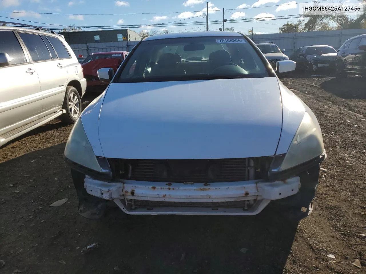 1HGCM56425A127456 2005 Honda Accord Lx