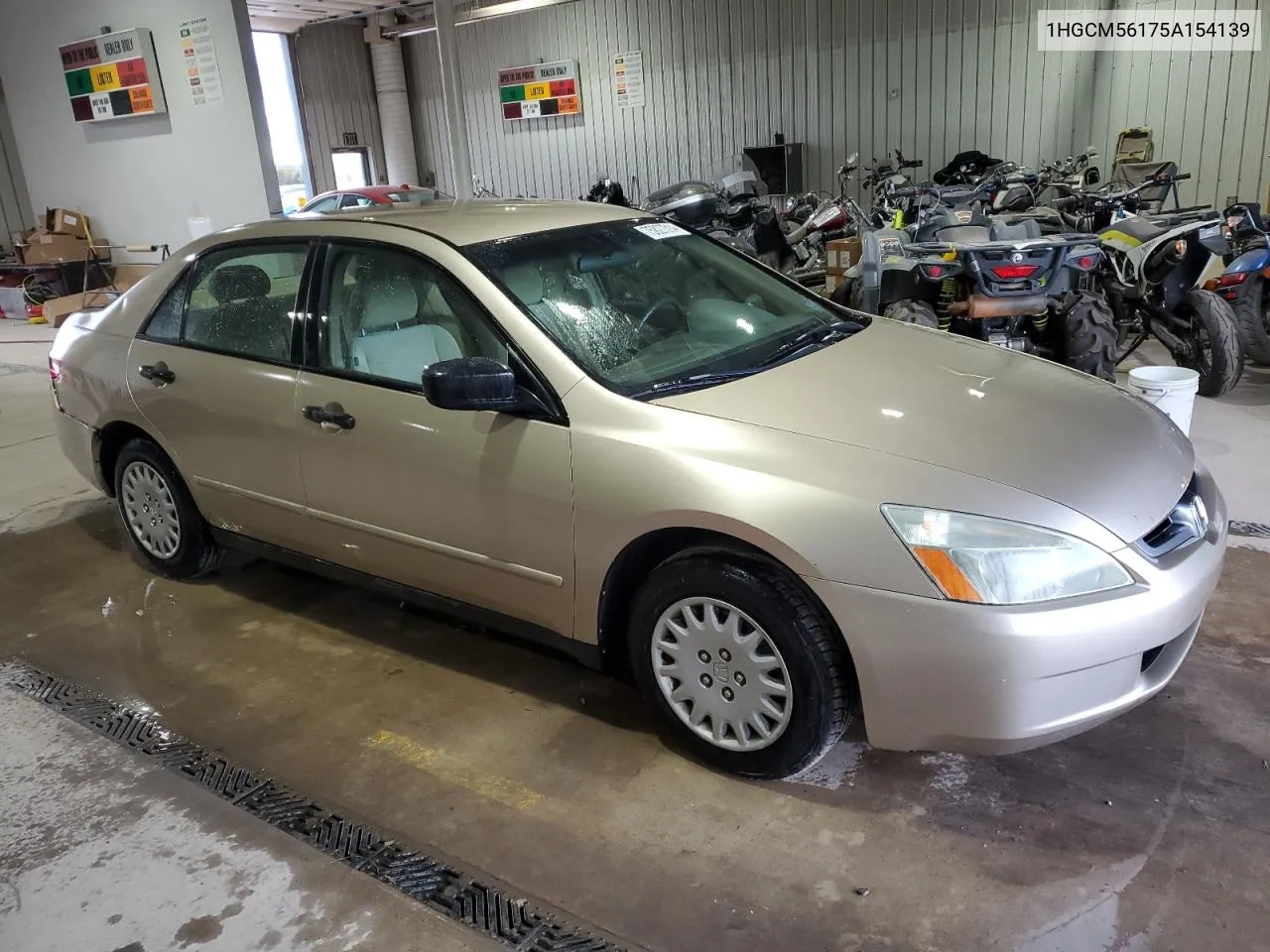 2005 Honda Accord Dx VIN: 1HGCM56175A154139 Lot: 75827314