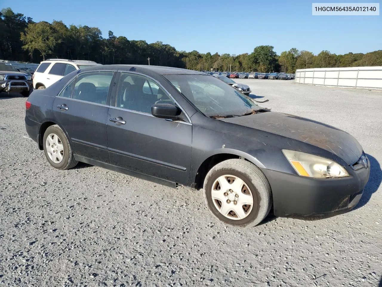 1HGCM56435A012140 2005 Honda Accord Lx