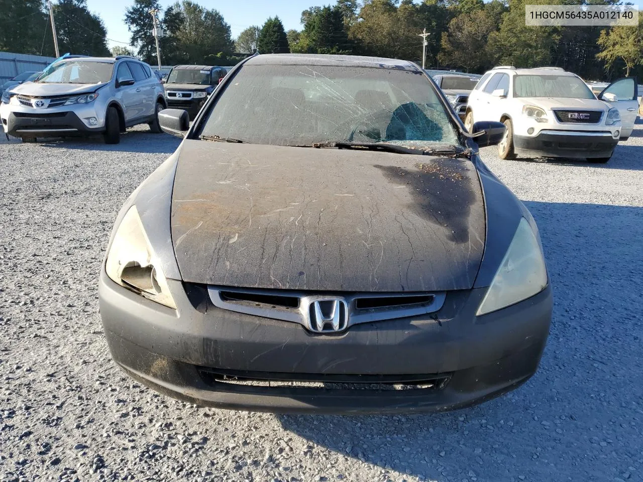 1HGCM56435A012140 2005 Honda Accord Lx